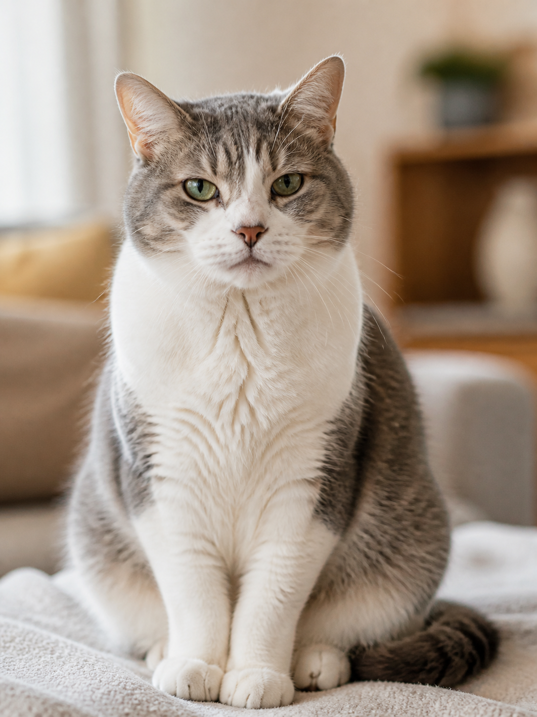Senior cat resting comfortably for senior pet care at Hometown Pet Vet
